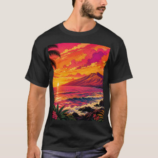T-shirt Coucher de soleil tropical