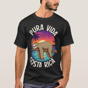 T-shirt Coucher de soleil tropical Nature Paresseux Costa