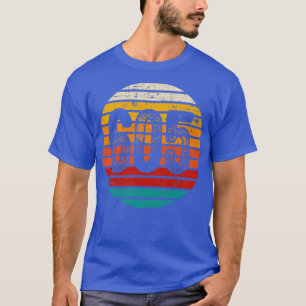 T-shirt Coucher de soleil Vintage 605 en détresse Code rég
