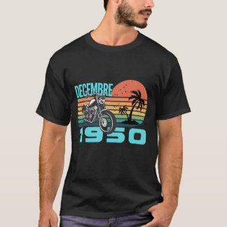 T-shirt Coucher de soleil vintage de moto-cadeau des année