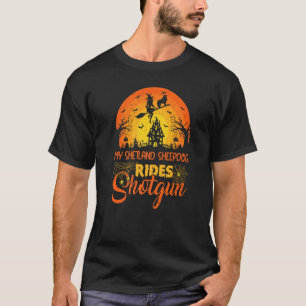 T-shirt Coucher de soleil vintage Mon Shetland Sheepdog Ri