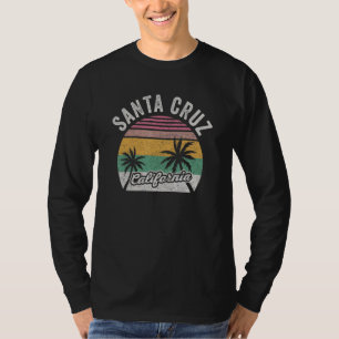 T-shirt Coucher de soleil vintage rétro à Santa Cruz Calif
