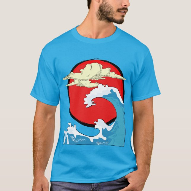 T-shirt Coucher du soleil au-dessus de l'océan (Devant)