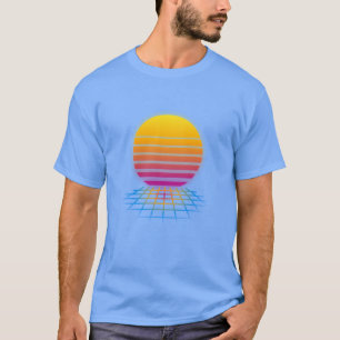 T-shirt coucher du soleil de 80s Synthwave