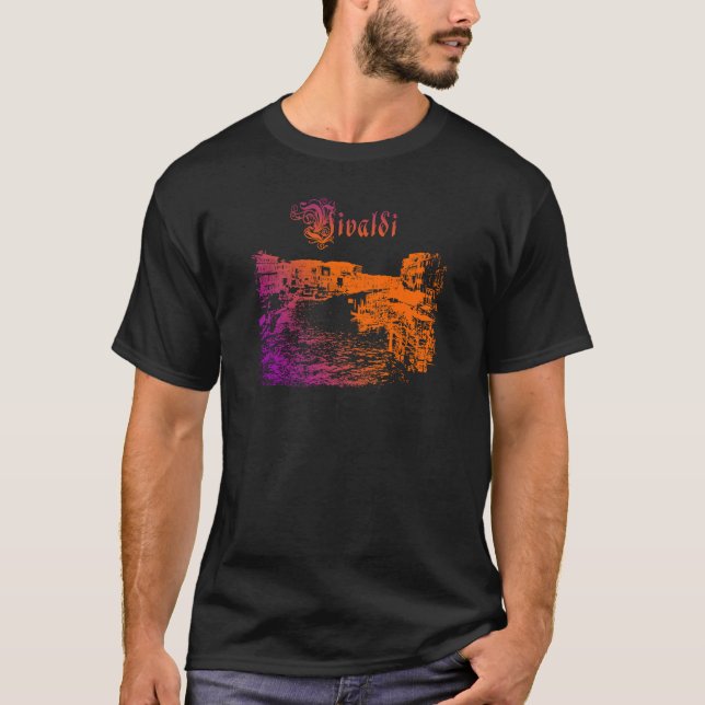 T-shirt Coucher du soleil de canal de VIVLADI Venise (Devant)
