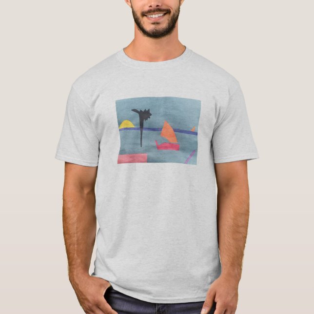 T-shirt "coucher du soleil méditerranéen" (Devant)