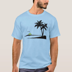 T-shirt coucher du soleil tropical d'été