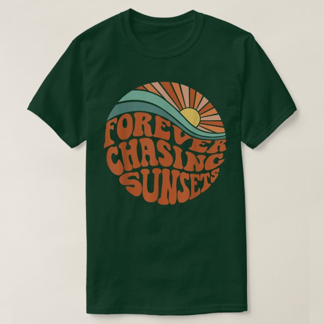 T-shirt Couchers de soleil à la recherche de tous (Design devant)