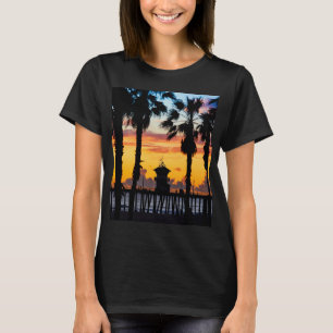 T-shirt Couchers de soleil de HB Surf & Sunsets