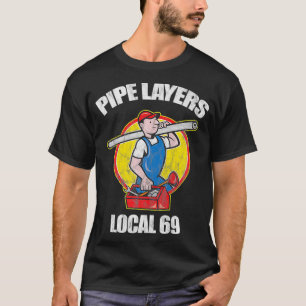 T-shirt Couches de tuyaux Local 69 Plomberie amusante HVAC