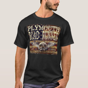 T-shirt Coucou terrestre de Plymouth contre le drapeau