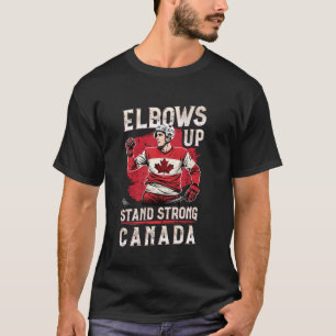 T-shirt Coudes en l'air Canada Tenez bon Fiers Hockey Cana