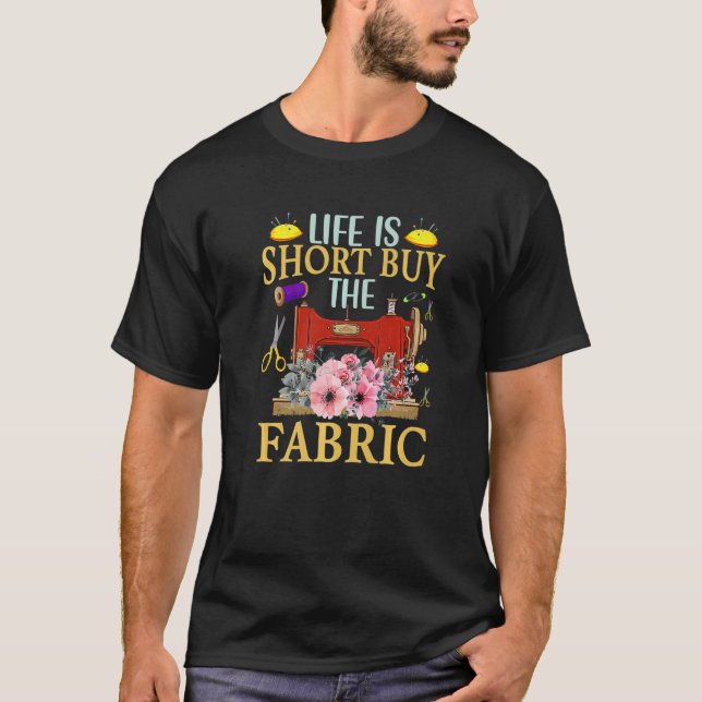 T-shirt Coudre La Vie Est Court Acheter La Tissu Eau Seams (Devant)