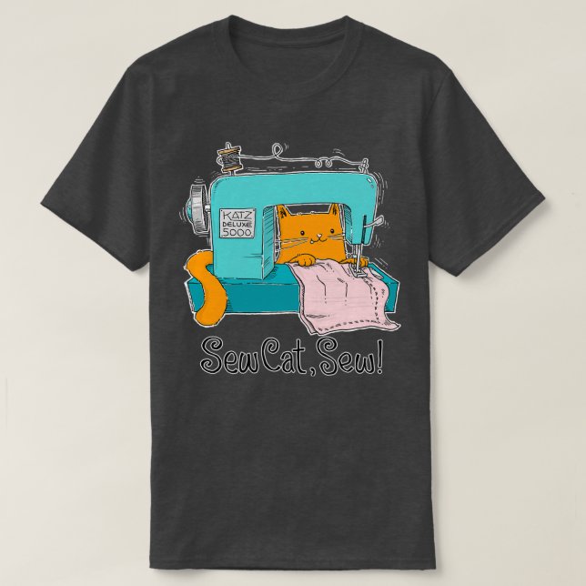 T-shirt Coudre le chat (Design devant)
