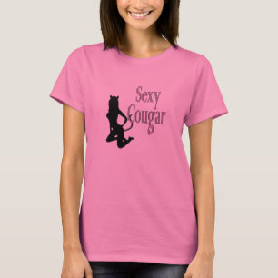 T-shirt cougar dame de silhouette chaude tendance