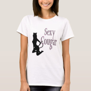 T-shirt cougar dame de silhouette chaude tendance