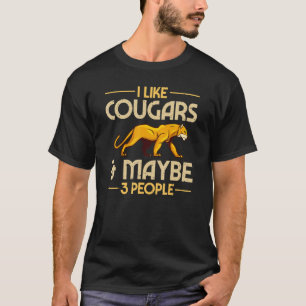 T-shirt Cougar Lion Animal Chaton Tête   Mignon Félin