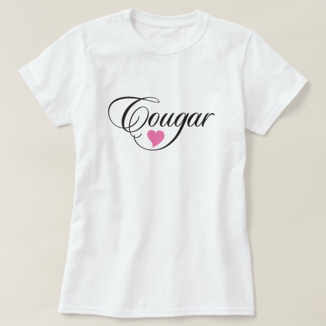 T-shirt Cougar Love Ladies de couleur claire (Design devant)