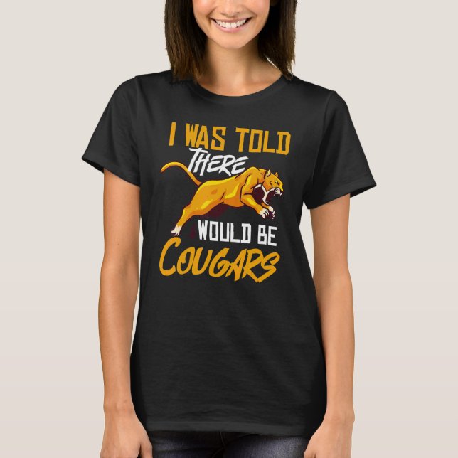 T-shirt Cougar Mountain Lion Animal Cat Head  Cute Wildcat (Devant)