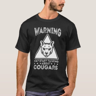 T-shirt Cougar Mountain Lion Animal Chat Tête Cuisine Wild