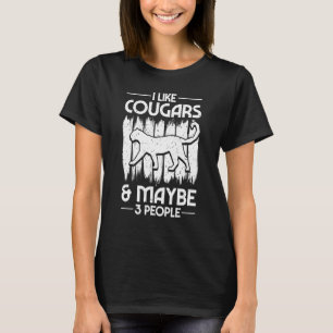 T-shirt Cougar Mountain Lion Animal Chat Tête Cuisine Wild