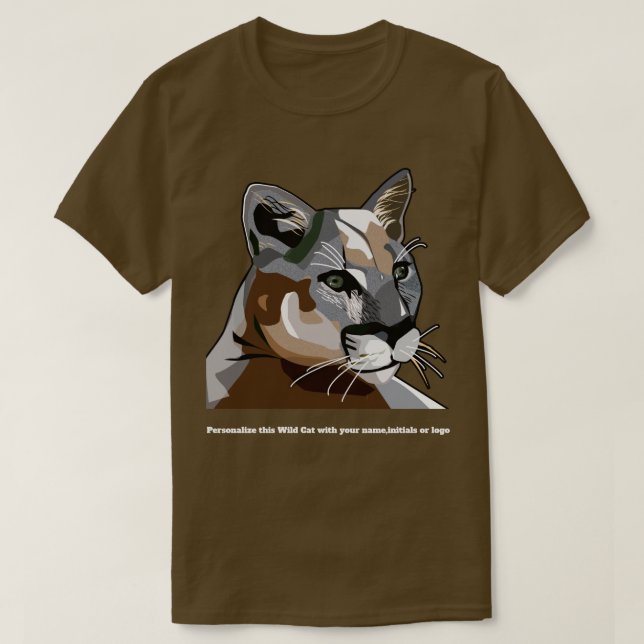 T-shirt Cougar ou Mountain Lion ou Puma (Design devant)