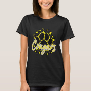 T-shirt Cougar Yellow Black Cheetah School