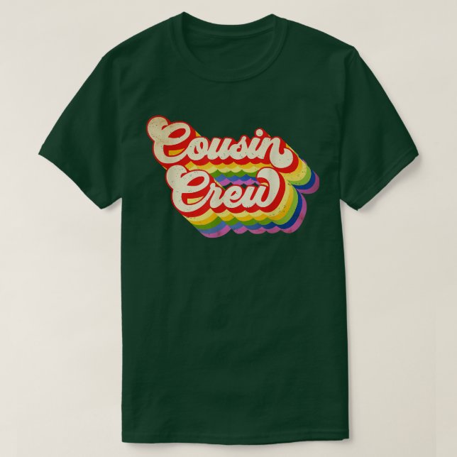T-shirt Couleur arc-en-ciel de l'équipage Cousin pour garç (Design devant)