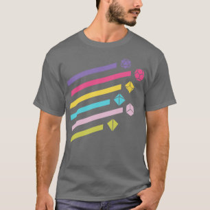 T-shirt Couleur arc-en-ciel polyédrique Rayon