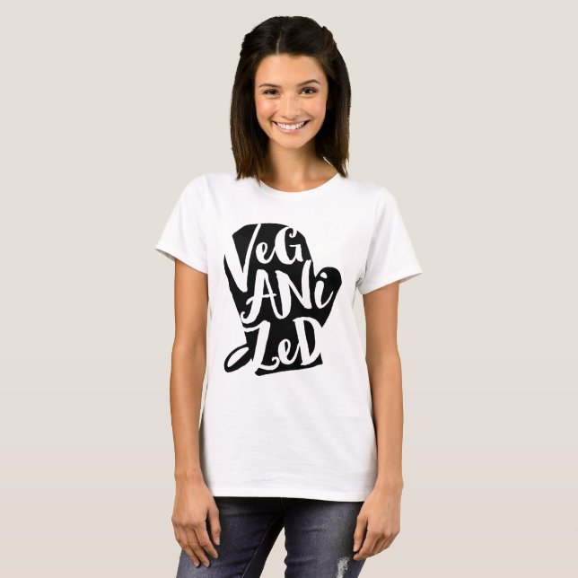 T-shirt Couleur Arrière - plan végétal veganisé (Devant entier)
