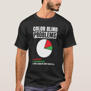 T-shirt Couleur Aveugle pour les personnes aveugles Rouge 