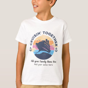 T-shirt Couleur coucher de soleil de croisière en famille