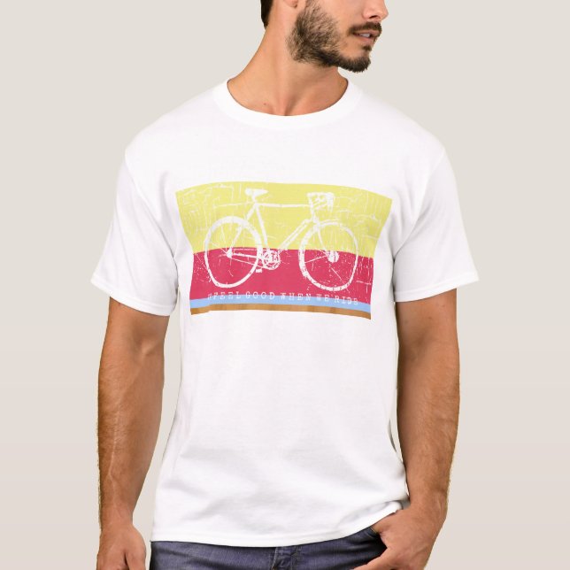 T-shirt couleur crème inspirée du vélo cool (Devant)