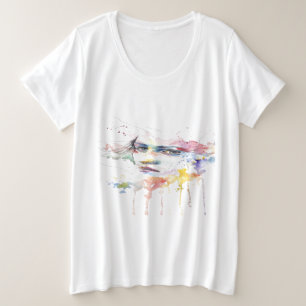T-shirt couleur dame goutte-à-goutte