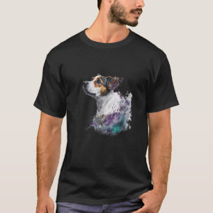 T-shirt Couleur d'aquarelle colorée Jack Russell Terrier