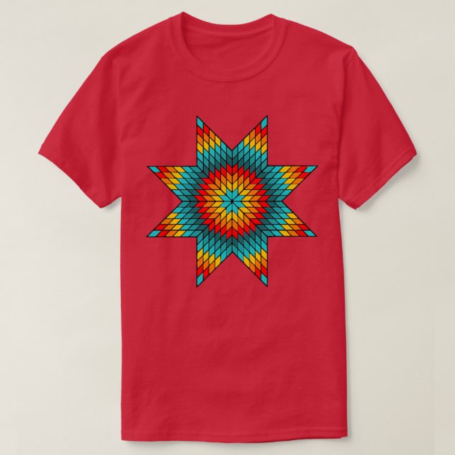 T-shirt Couleur de feu turquoise Sta amérindienne (Design devant)
