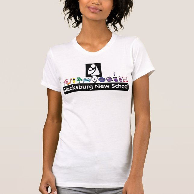 T-shirt couleur de la nouvelle école de Blacksburg (Devant)