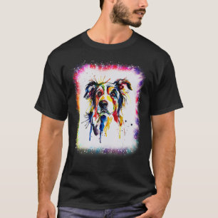 T-shirt Couleur de l'eau Bordure Collie Chien Garçon Fille