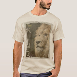 T-shirt Couleur de sable personnalisée Lion Élégant Modèle
