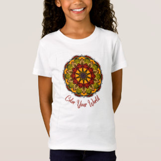T-Shirt Couleur du monde Mandala pour enfants