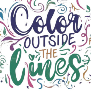 T-shirt Couleur en dehors des lignes