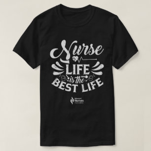 T-shirt couleur foncé de la vie infirmière