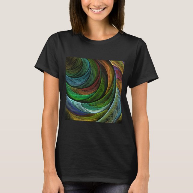 T-shirt Couleur Gloire Moderne Art Abstrait Motif Élégant (Devant)