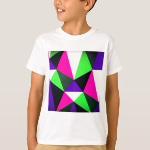 T-shirt Couleur Gras 80's Bloc néon vert rose pourpre