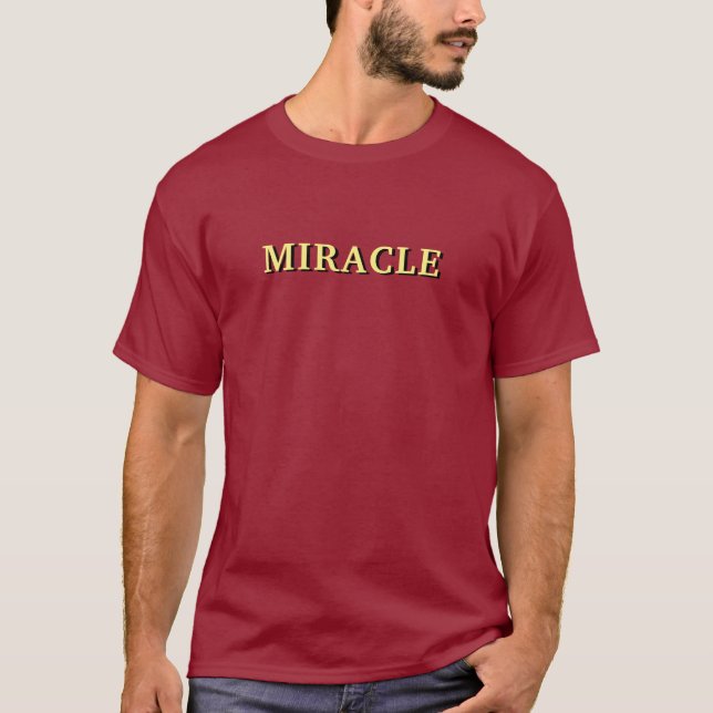 T-shirt couleur marron MIRACLE usure personnalisab (Devant)