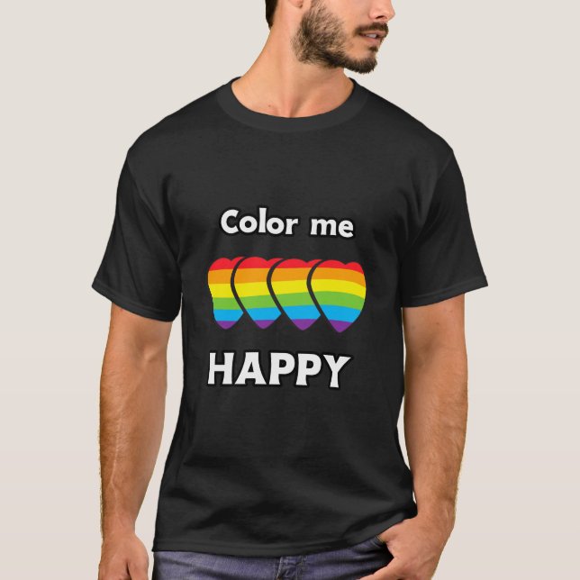 T-shirt Couleur moi heureux (Devant)