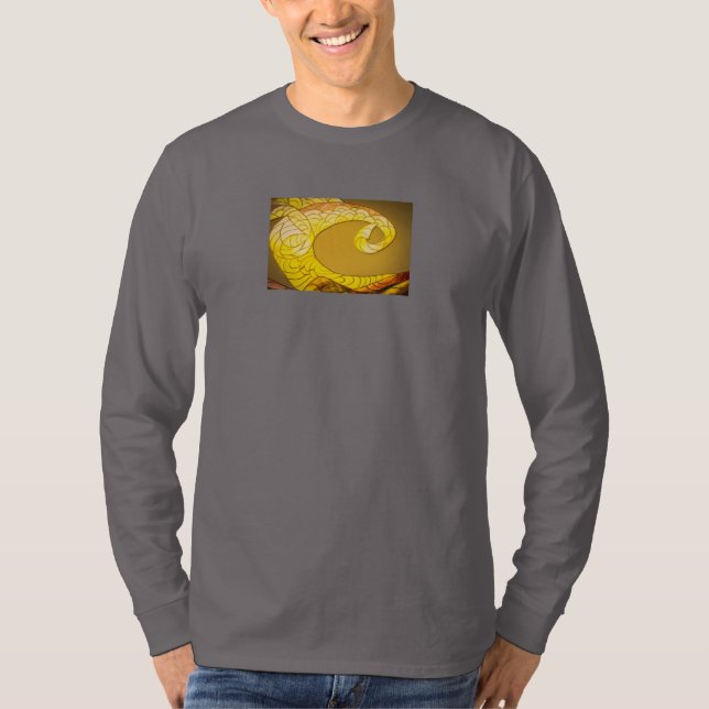 T-Shirt couleur or queue de dragon (Devant)