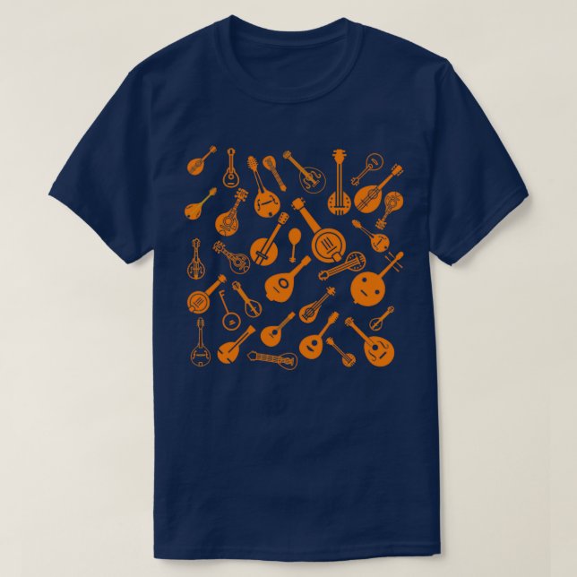 T-shirt Couleur orange mandoline multiple (Design devant)