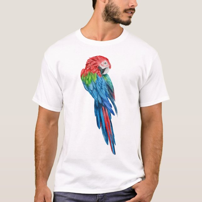 T-shirt couleur perroquet drôle | Amour des oiseau (Devant)
