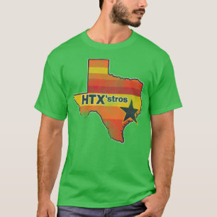 T-shirt Couleur rétro de baseball HTXstros